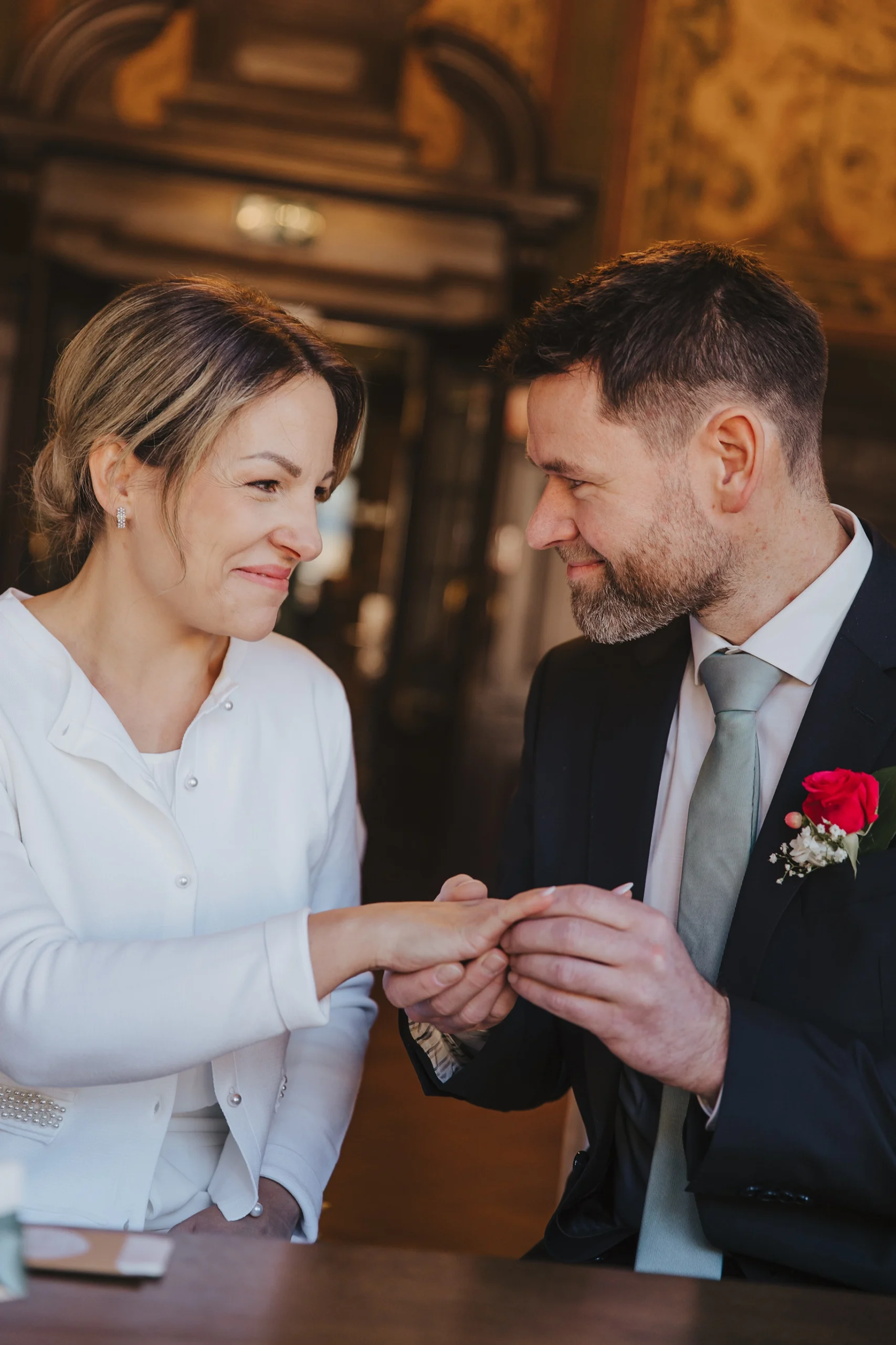 Ringwechsel nach dem Ja Wort